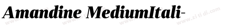 Amandine MediumItali字体转换